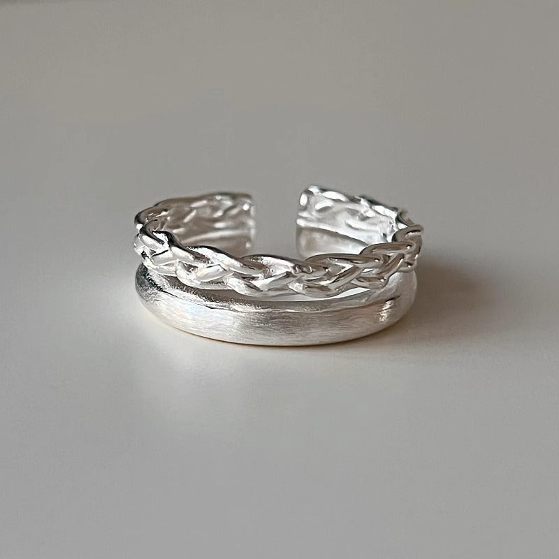 Damen Offener Ring mit kunstvollem Flechtdesign Shop Nory