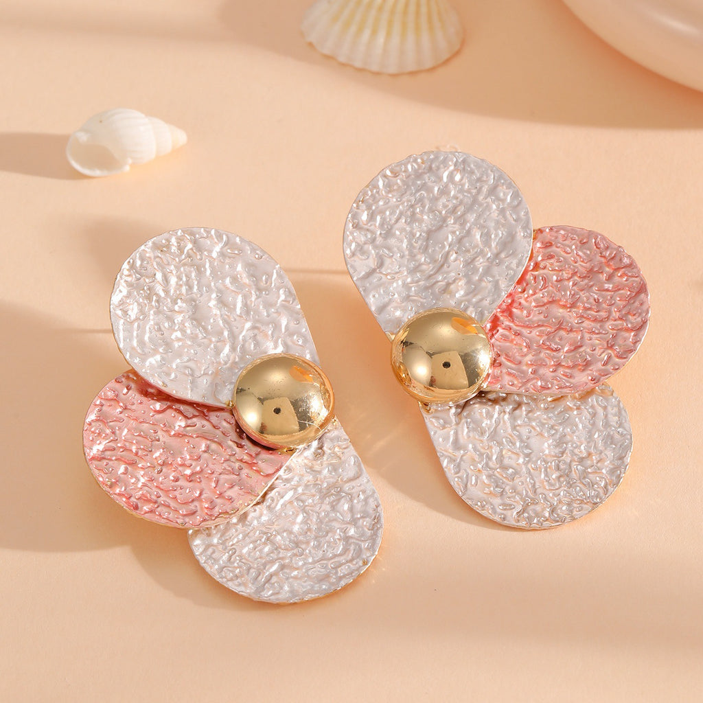 Damen Ohrclips im kunstvollen Blumenmuster Shop Nory