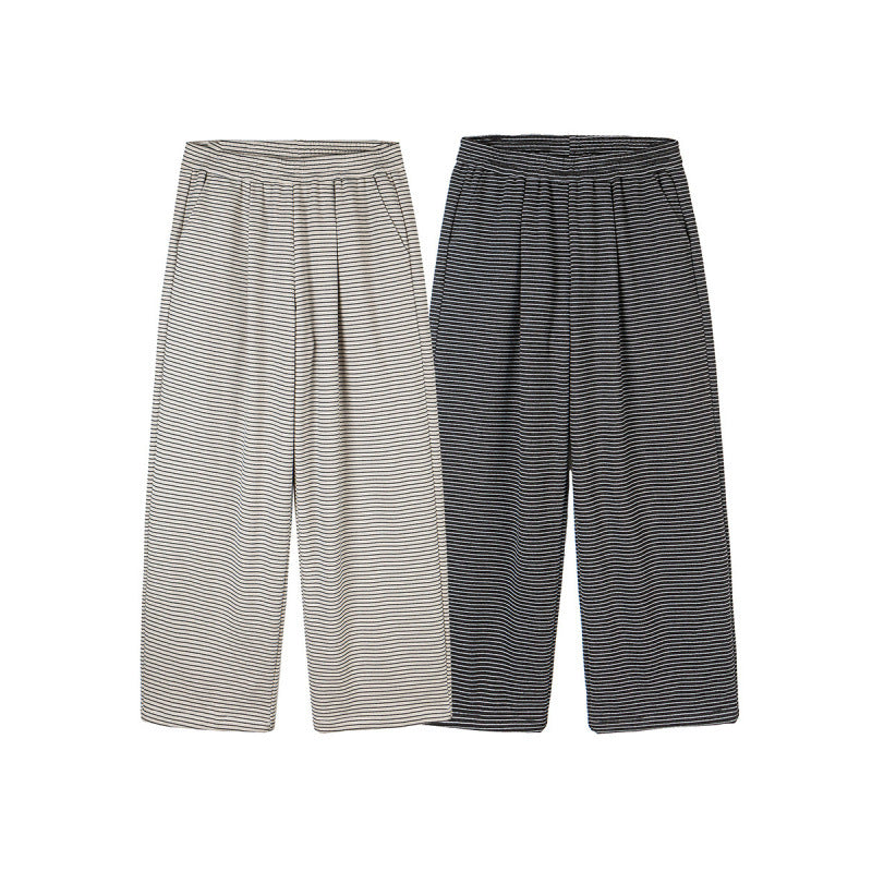 Damen Culotte-Hose mit weitem Bein, hohem Bund und feinem Streifenmuster Shop Nory