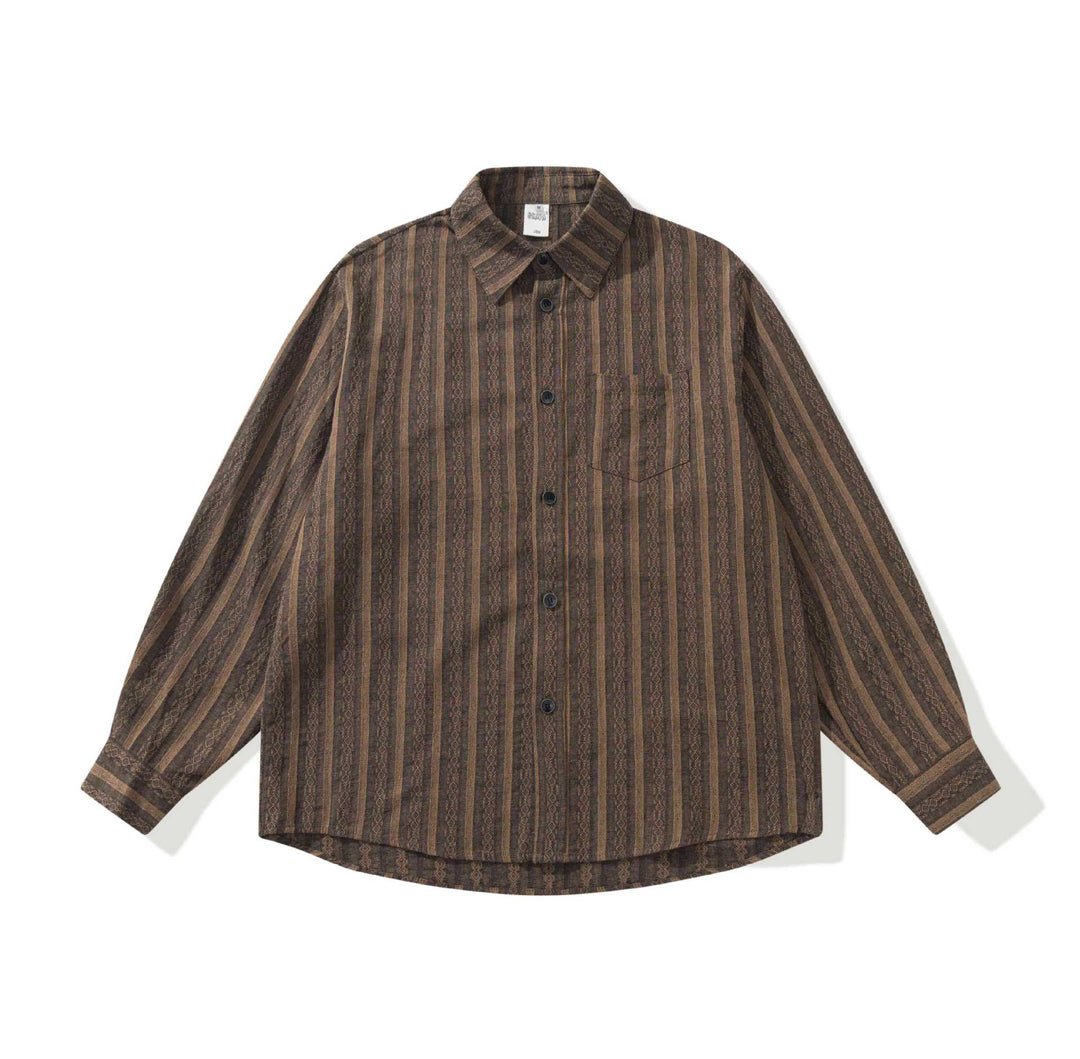 Unisex Lockeres Overshirt aus Leinenmischung mit Struktur und Brusttasche Shop Nory