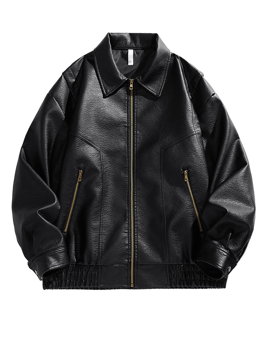 Herren kurz geschnittene jacke mit elastischem Bund und Taschen