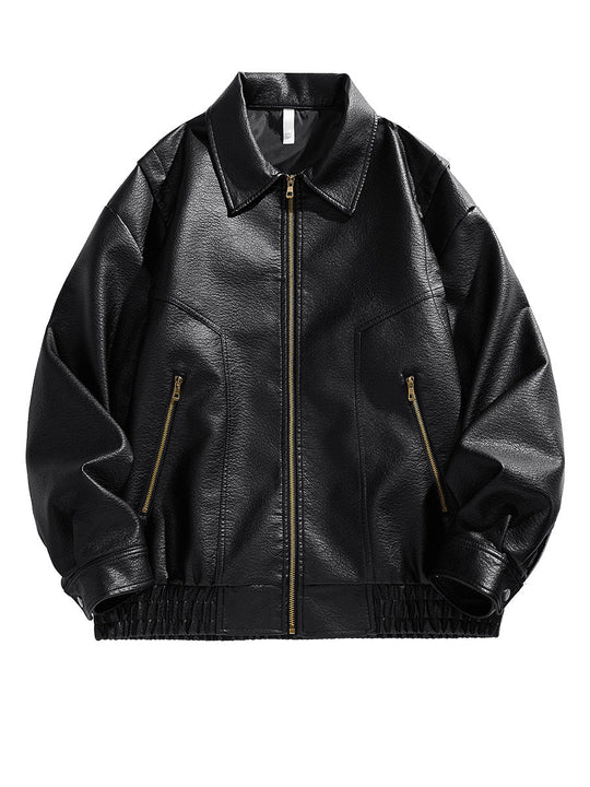 Herren kurz geschnittene jacke mit elastischem Bund und Taschen