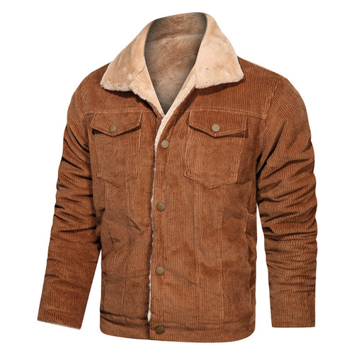 Herren Cord-Truckerjacke mit Teddyfutter und Hemdkragen Shop Nory