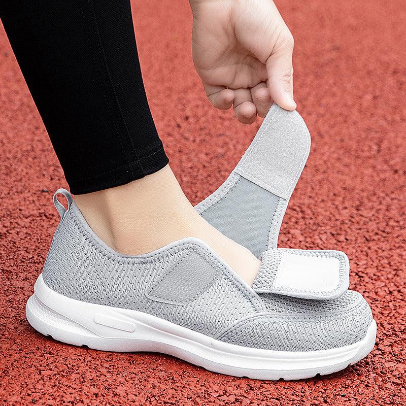 Unisex nan atmungsaktive Komfort-Halbschuh mit Klettverschluss und ergonomischer Dämpfung