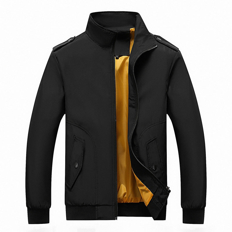 Herren Bomberjacke im Aviator-Microfiber-Look mit Ärmeltasche und gerippten Abschlüssen Shop Nory