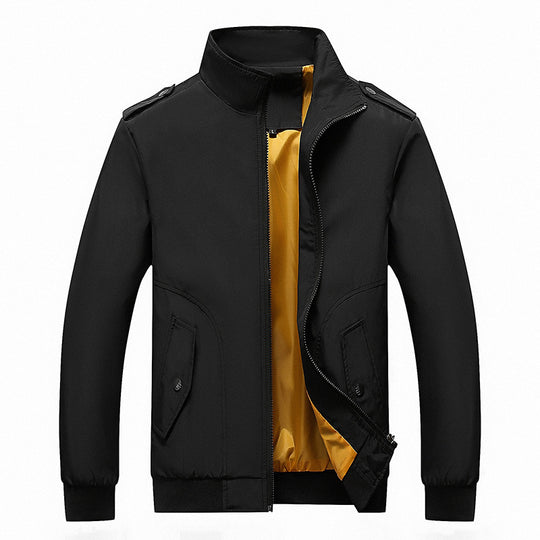 Herren Bomberjacke im Aviator-Microfiber-Look mit Ärmeltasche und gerippten Abschlüssen Shop Nory
