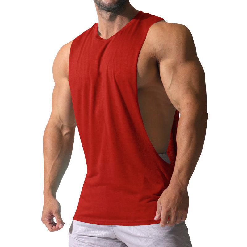 Herren nan Muskelshirt mit extra tiefen Armöffnungen und atmungsaktivem Baumwollmix