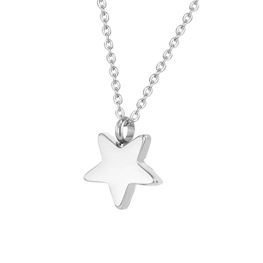 Damen Halskette mit funkelndem Sternanhänger aus hochwertigem Metall Shop Nory
