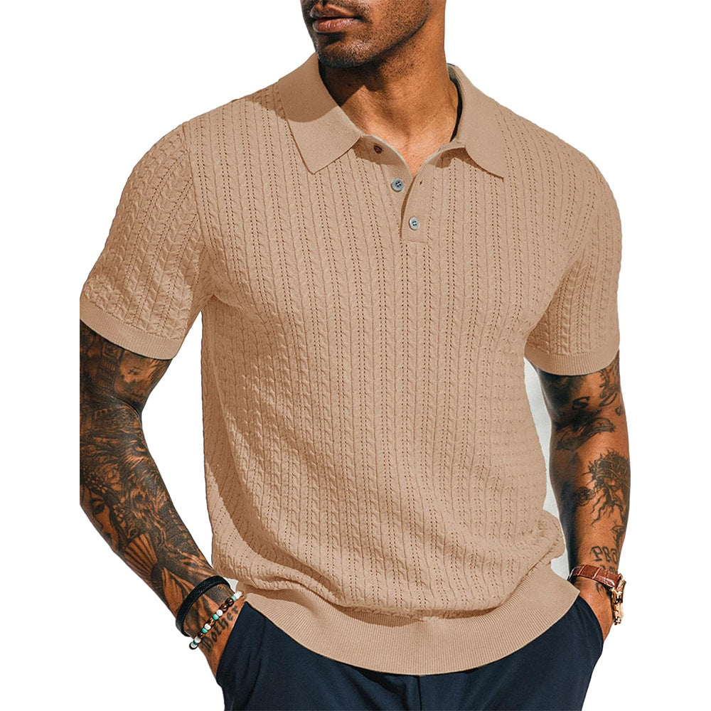 Herren Poloshirt mit strukturiertem Design und Kurzarm