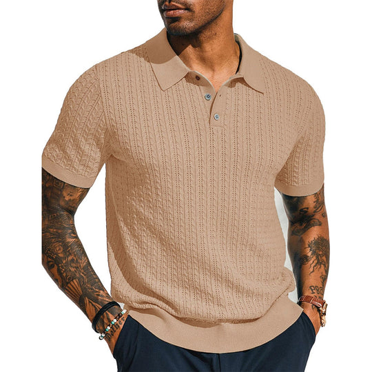 Herren Poloshirt mit strukturiertem Design und Kurzarm
