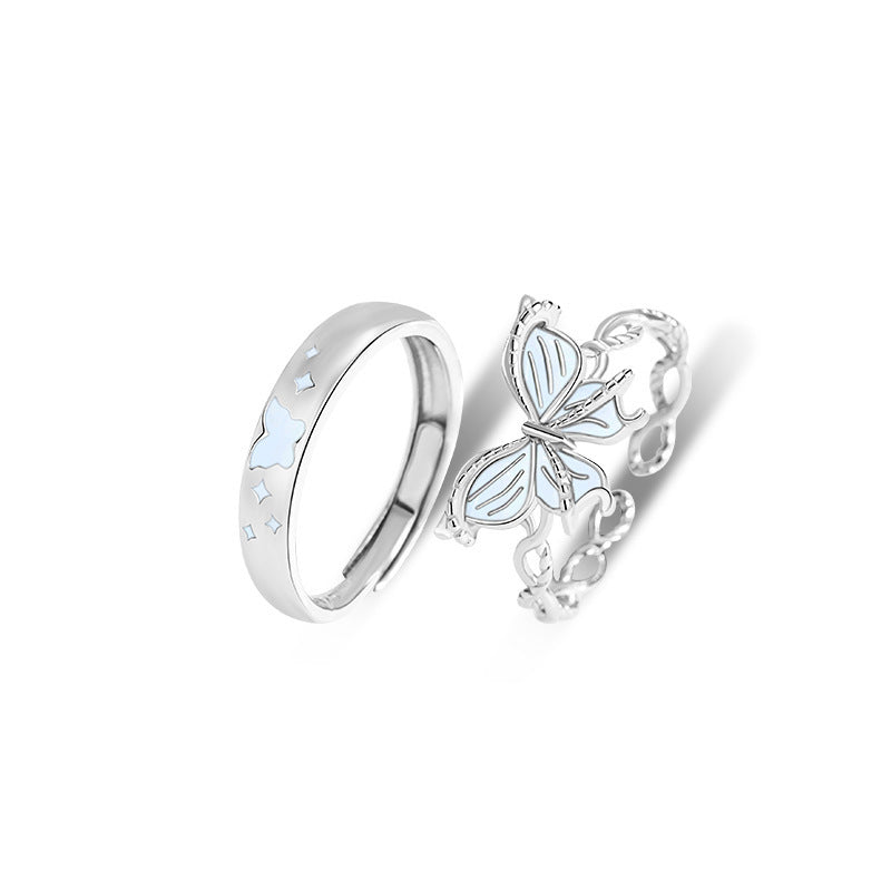 Damen filigraner Ring mit kunstvoller Schmetterlingsverzierung Shop Nory