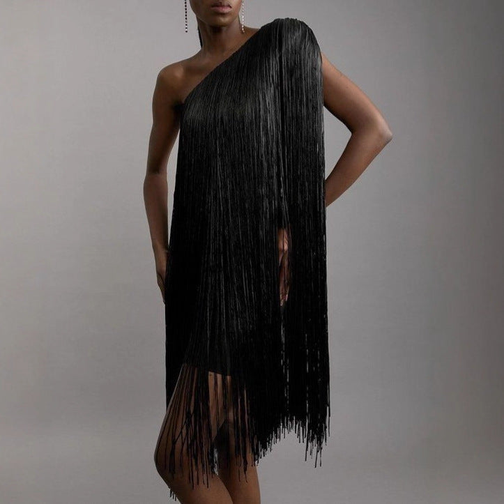 Damen Fransen-Kleid Shopnory