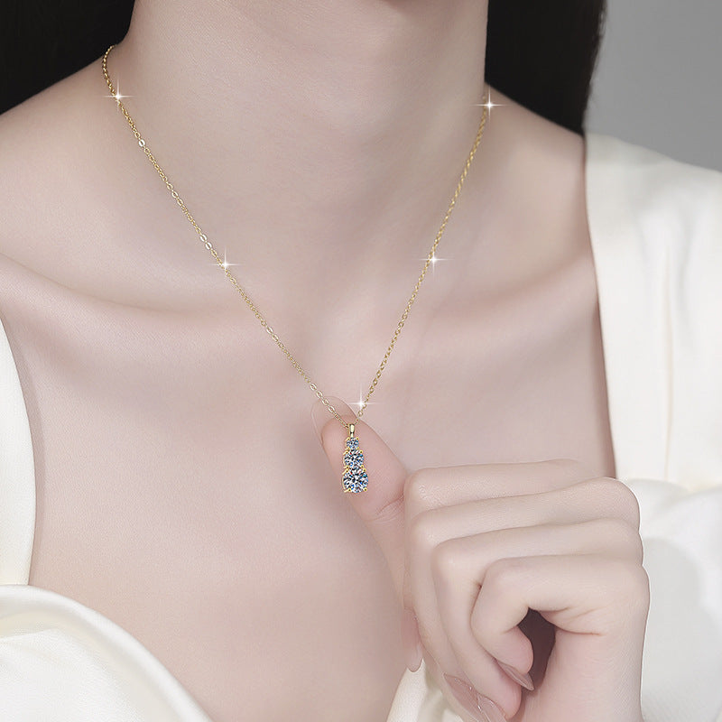 Damen Halskette mit funkelndem Kristall-Design Shop Nory