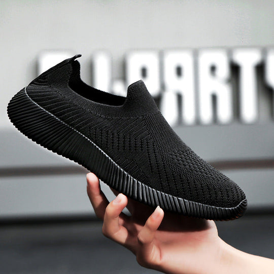 Unisex nan ultraleichter Schlupfschuh aus Feinstrick mit anatomischem Komfortfußbett und gerippter Flexlaufsohle