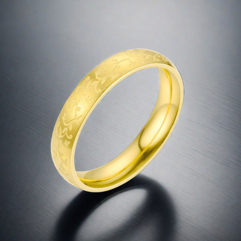 Herren Ring mit kunstvollem floralem Design und glänzender Edelstahloberfläche Shop Nory