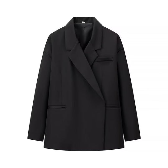 Damen Oversize-Kastenblazer mit schlichten Leistentaschen und weitem Revers Shop Nory