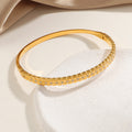 Damen Elegante Strukturierte Armreif Armband Shop Nory