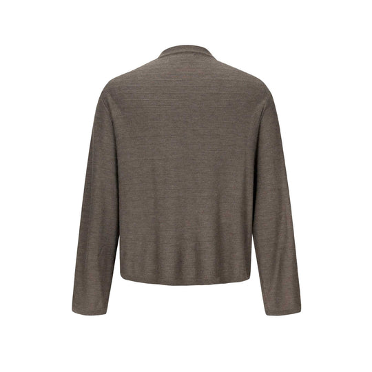 Unisex Feinstrick-Rundhalspullover mit feiner Längsstruktur und geradem Saum Shop Nory