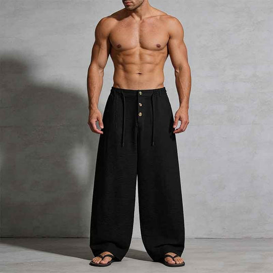Herren Lässige Leinen-Shorts mit elastischem Bund und praktischem Kordelzug Shop Nory