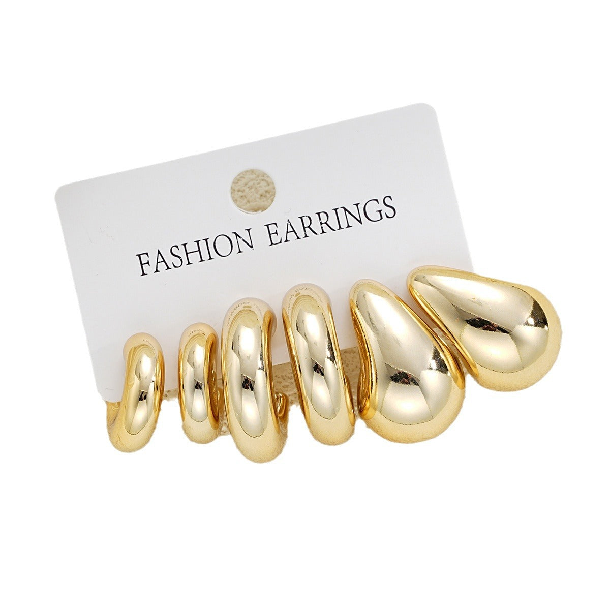 Damen skulptierte Modeschmuck-Ohrringe Shop Nory