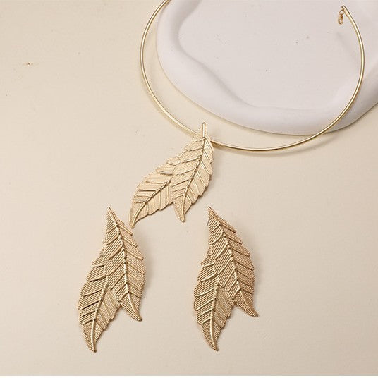 Damen Schmuckset mit filigranem Blätterdesign Shop Nory