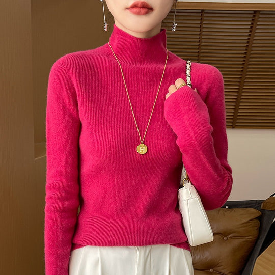 Damen Schmaler Kurzrollkragenpullover in kuscheliger Kaschmir‑Optik mit feiner Rippenstruktur Shop Nory