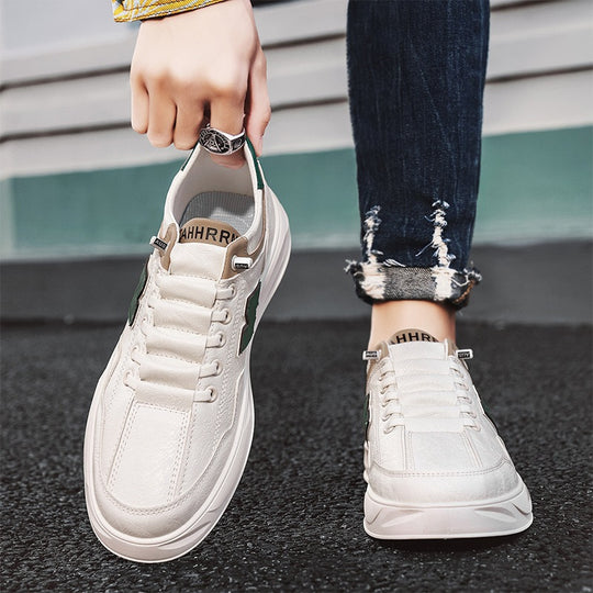 Herren Voluminöse Casual-Sneaker mit strukturiertem Kunstleder, kontrastierten Overlays und gedämpfter Plateau-Sohle Shopy Nory
