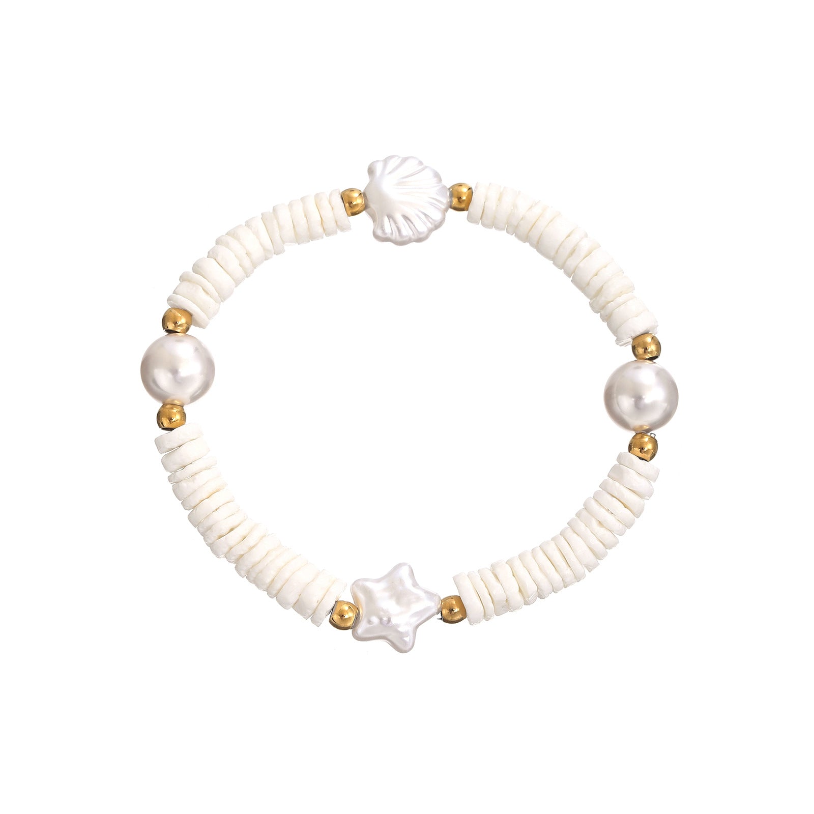 Damen Perlenarmband mit klassischem Muscheldesign Shop Nory