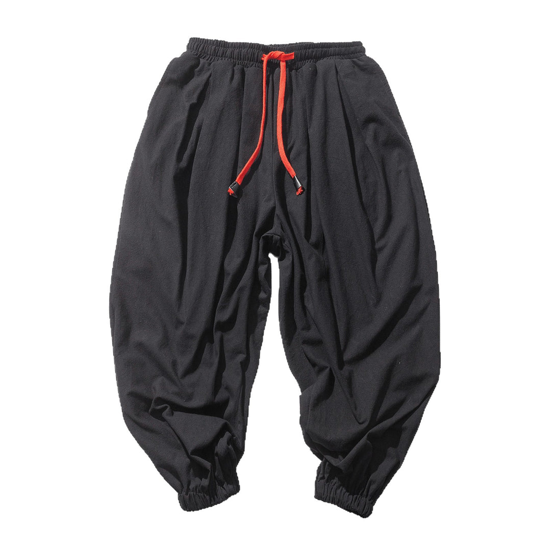 Herren ausgefallene Ballonhose im Haremstil mit Faltenwurf, elastischem Bund und Kordelzug Shop Nory