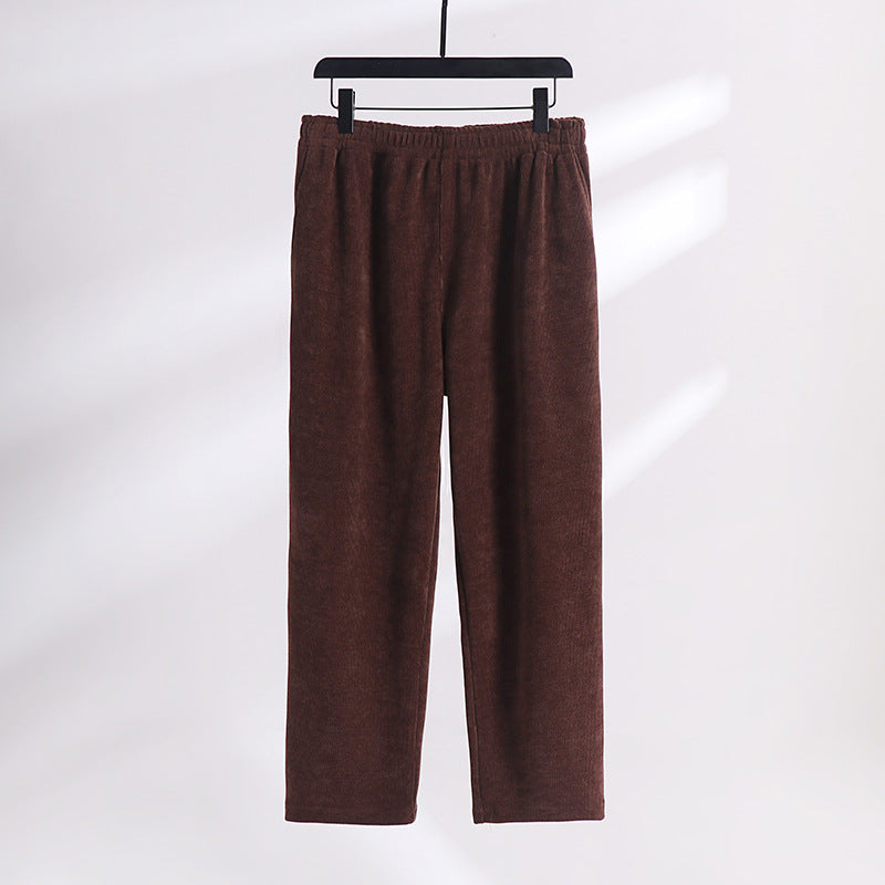 Damen Cordhose mit elastischem Bund weitem Bein und Eingrifftaschen Shop Nory