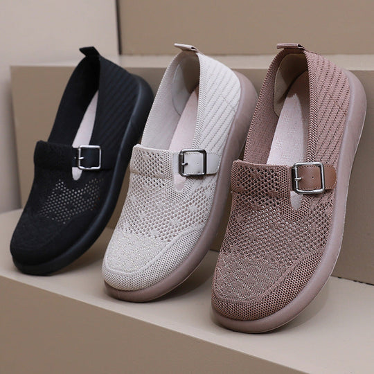 Damen Atmungsaktive Slip-On Schuhe mit verstellbarem Riemen