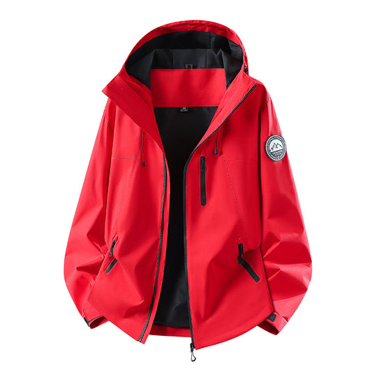 Herren Wasserdichte Softshell-Jacke mit Kapuze und atmungsaktiver Membran Shop Nory