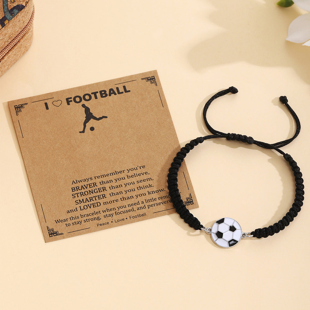 Damenarmband mit Rugby-Motiv und inspirierendem Spruch Shop Nory