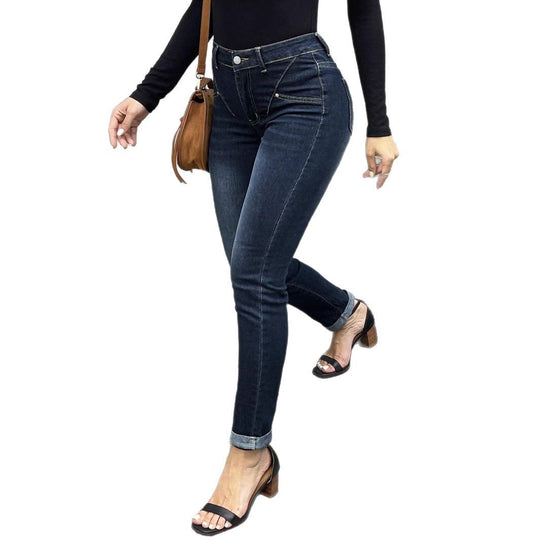 Damen Hochtaillierte Slim‑Fit Denimjeans mit konturierter Hüftnaht Shop Nory