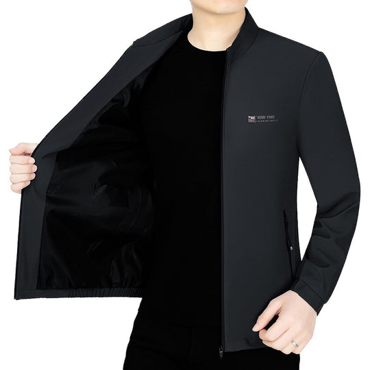 Herren Stehkragen-Jacke mit wärmendem Teddyfutter und Reißverschluss Shop Nory