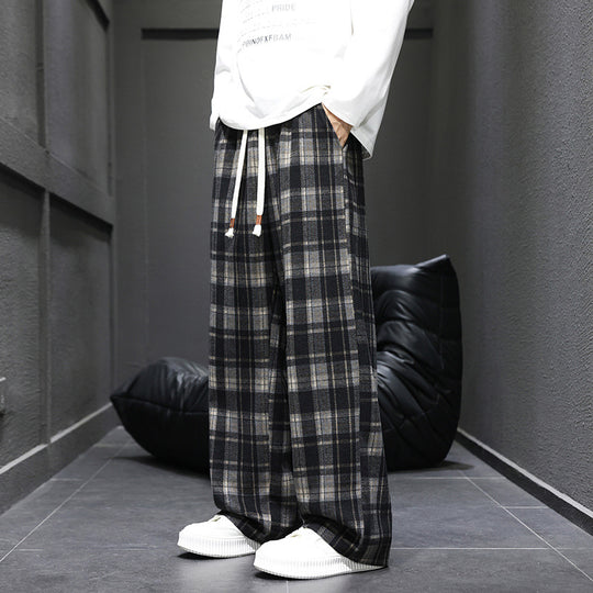 Herren Modische Weitgeschnittene Karohose