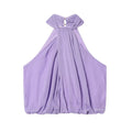 Damen Haltertop mit eleganter Drapierung und hochwertigen Stoffen