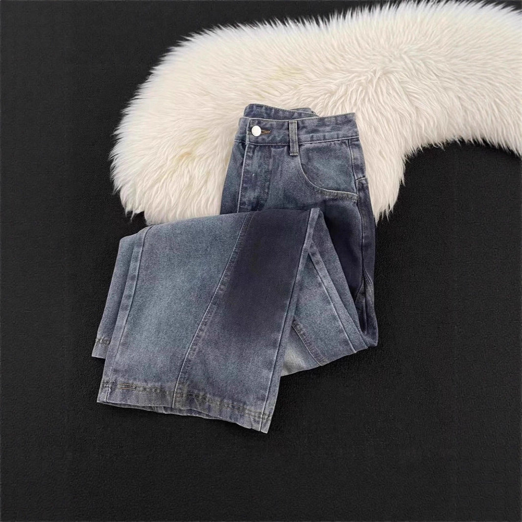 Damen Weitbeinige Destroyed Jeans Shop Nory
