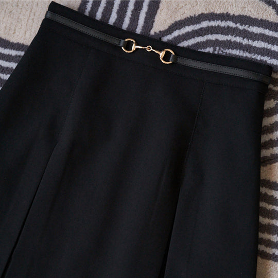 Damen Midirock mit schwingendem Design und Taillengürtel Shop Nory