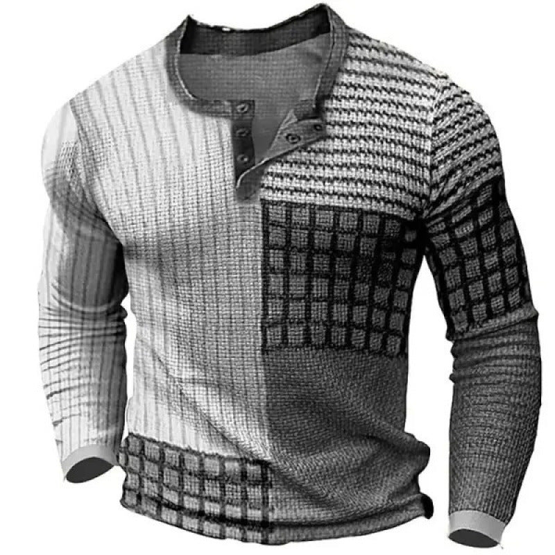 Herren Sportliches Langarmshirt mit Knopfleiste Shop Nory