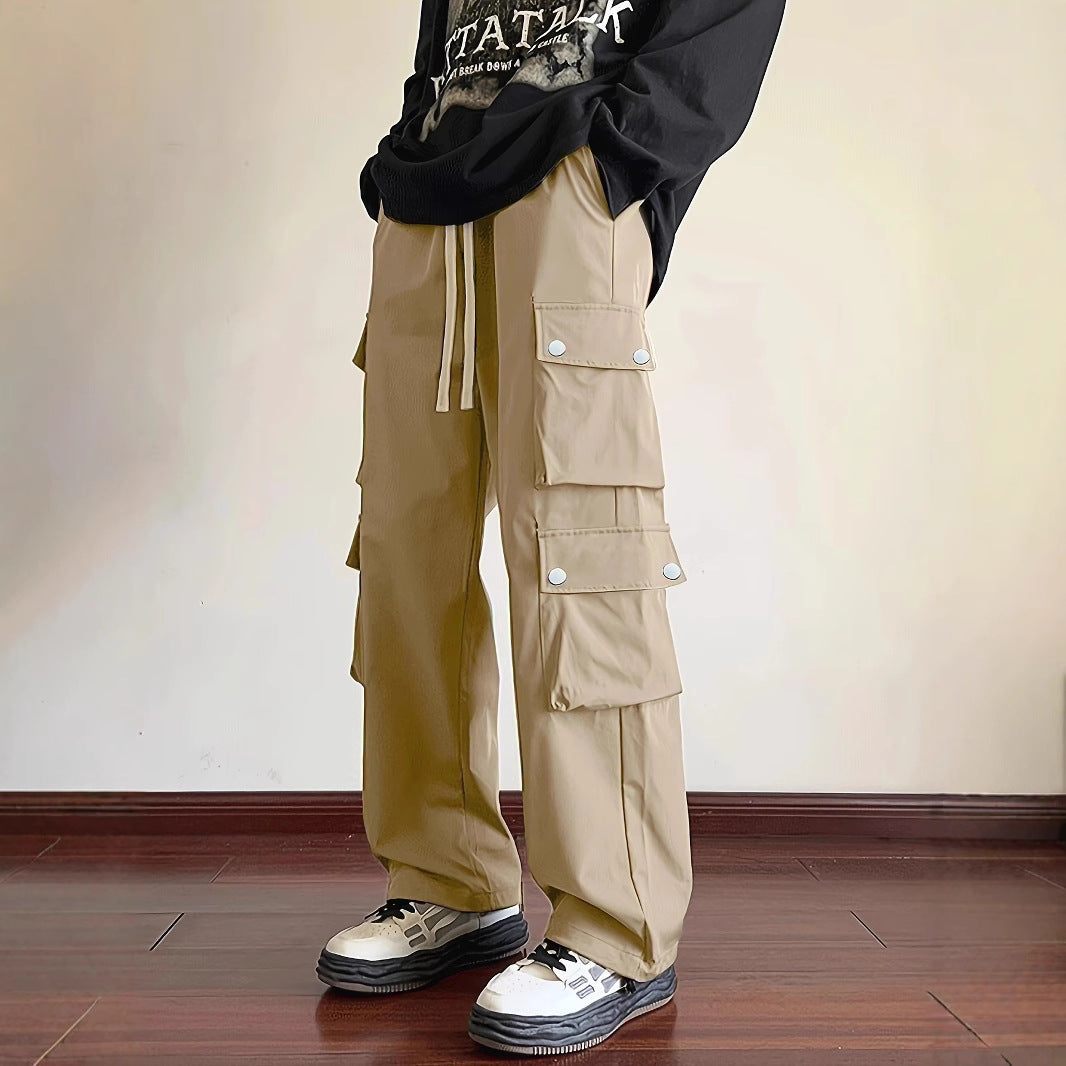 Herren Locker geschnittene Cargo-Jogginghose mit Tunnelzug & Mehrfachtaschen Shop Nory