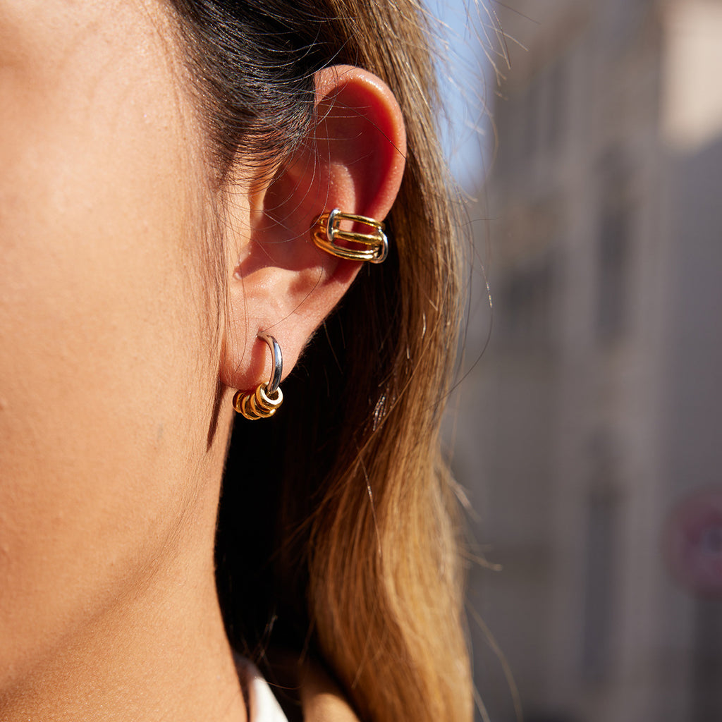 Damen Offene Ohrstecker mit elegantem Design aus hypoallergenem Edelstahl Shop Nory