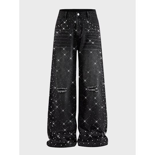 Damen Veredelte Jeans mit weitem Bein Shop Nory