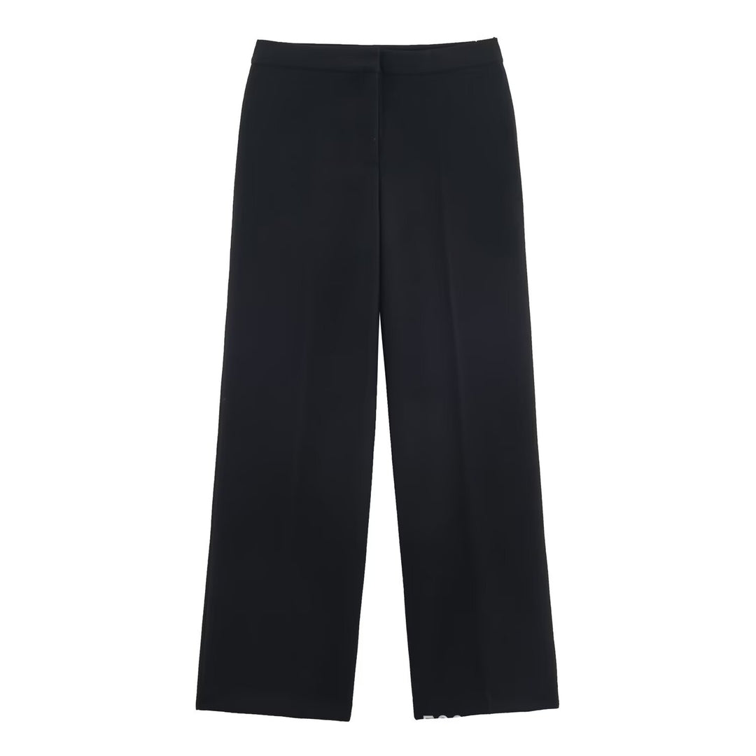 Damen Hochtaillierte Palazzo-Hose mit weitem Bein und glattem Bund Shop Nory