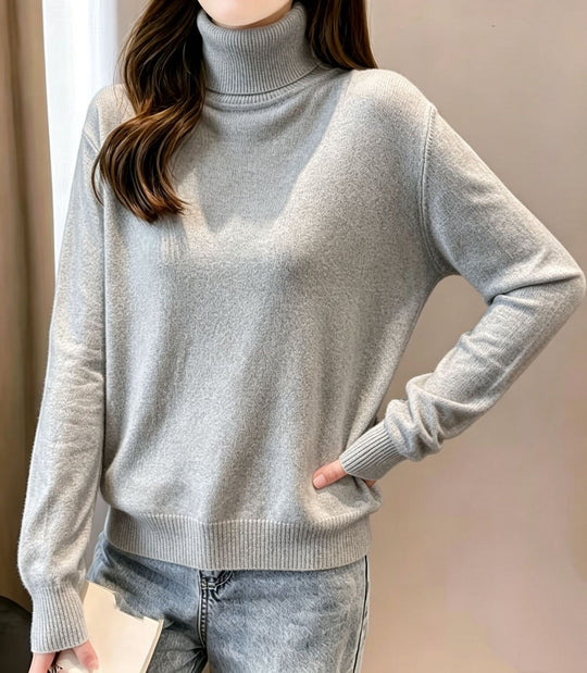 Damen Rollkragenpullover mit überschnittener Passform und gerippten Bündchen Shop Nory