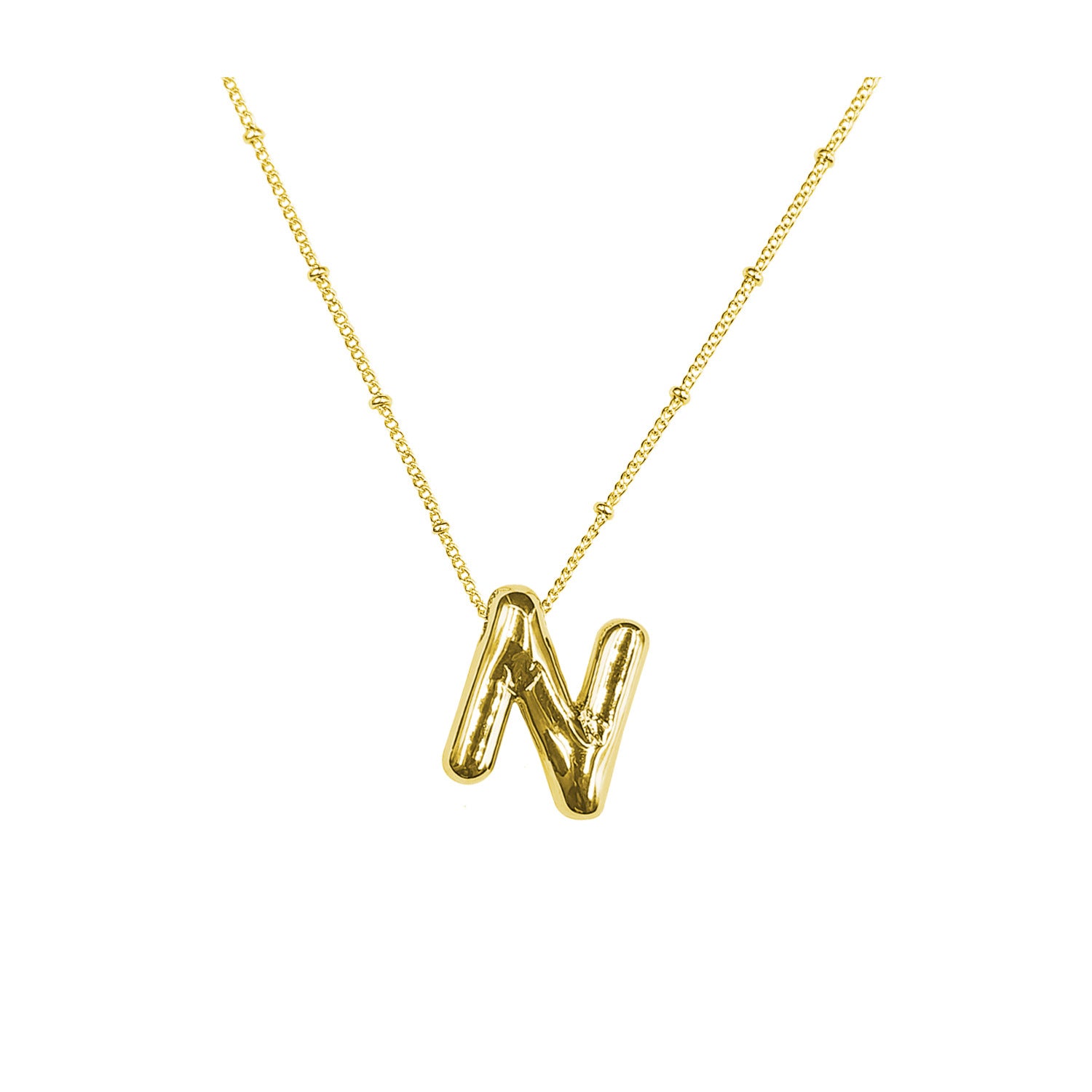 Damen Halskette mit geschwungenem Minimalisten-Anhänger und hochwertiger Gliederkette Shop Nory