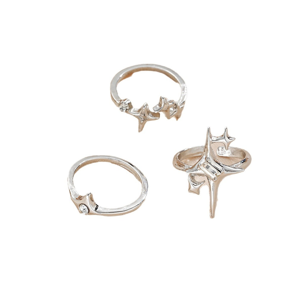 Damen Schmuckring-Set mit funkelnden Zirkonia-Elementen Shop Nory