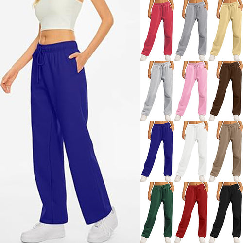 Damen nan hochwertige Relax-Hose mit hoher Taille, geradem Bein und integrierten Eingrifftaschen Shop Nory