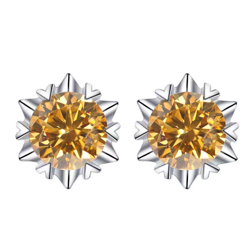 Damen Ohrringe mit funkelndem, sonnensymbol-inspiriertem Design Shop Nory