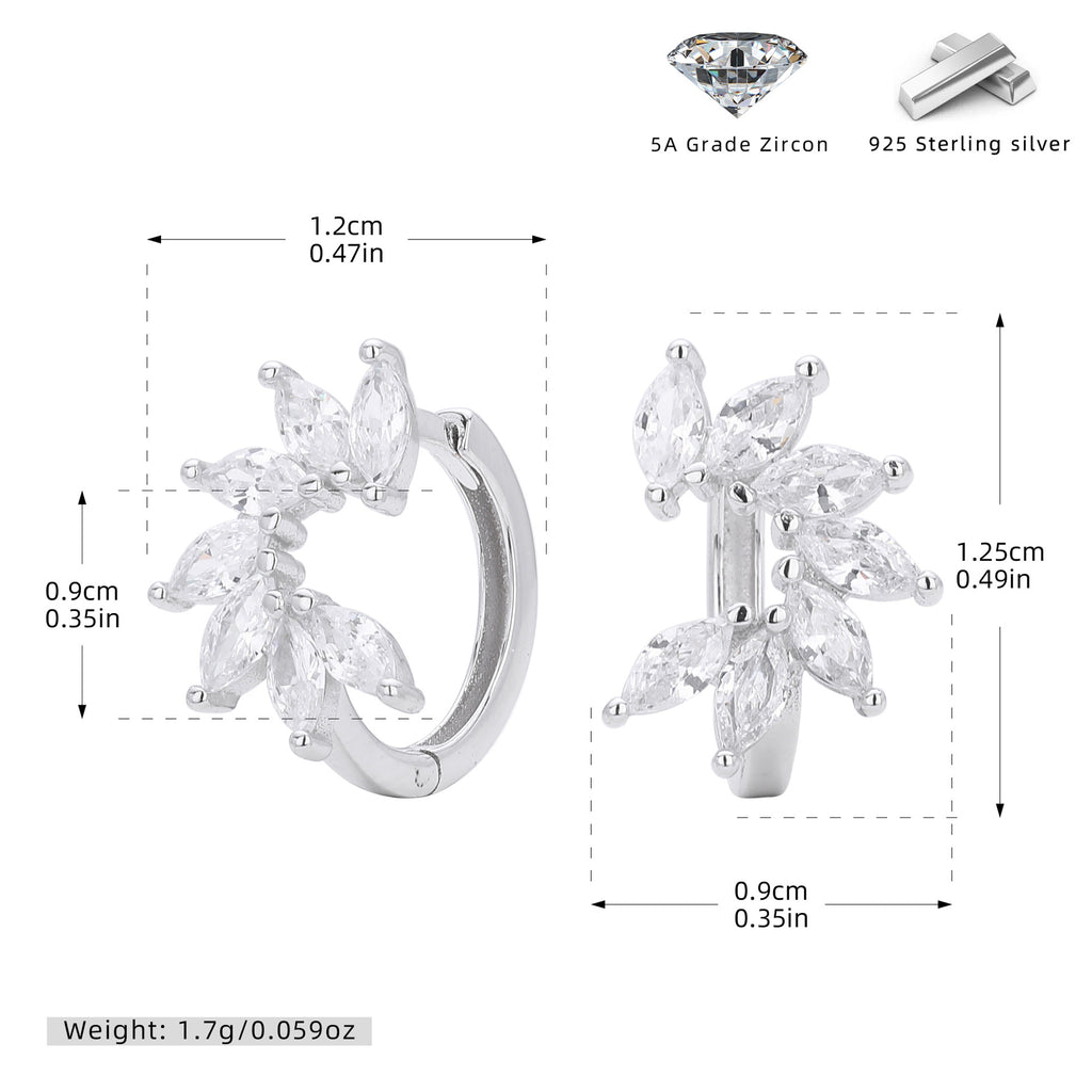 Damen Ohrringe mit luxuriösem Zirkonbesatz und moderne Kreolen Shop Nory
